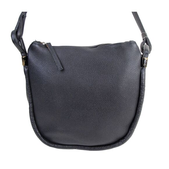 AANDD Adam & Davidson BLACK GENUINE LEATHER X-BODY SHOULDER BAG HANDBAG PURSE - Picture 1 of 16